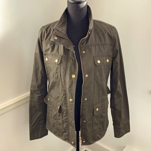 J Crew Coat Downtown Field Jacket Boyfriend Olive Green Medium 8…